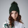 VERBIER FAUX FUR POP POM CHUNKY BEANIE