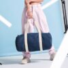 DENIM BARREL BAG