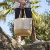JUTE BASE CANVAS TOTE